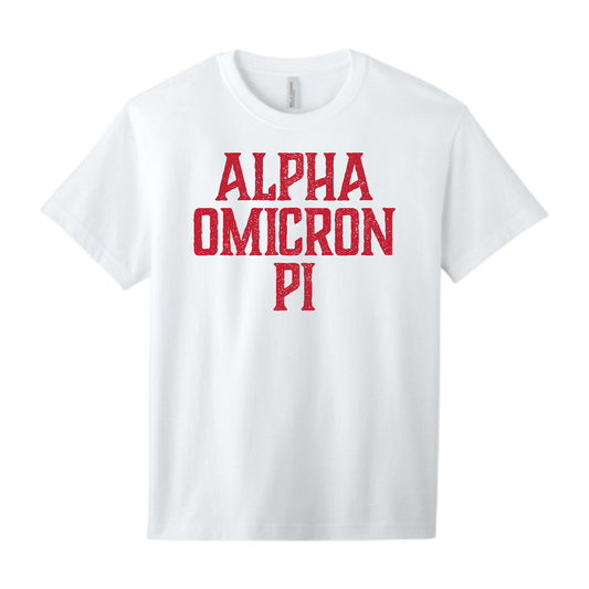 Alpha Omicron Pi, Full Name with Texture - Sorority