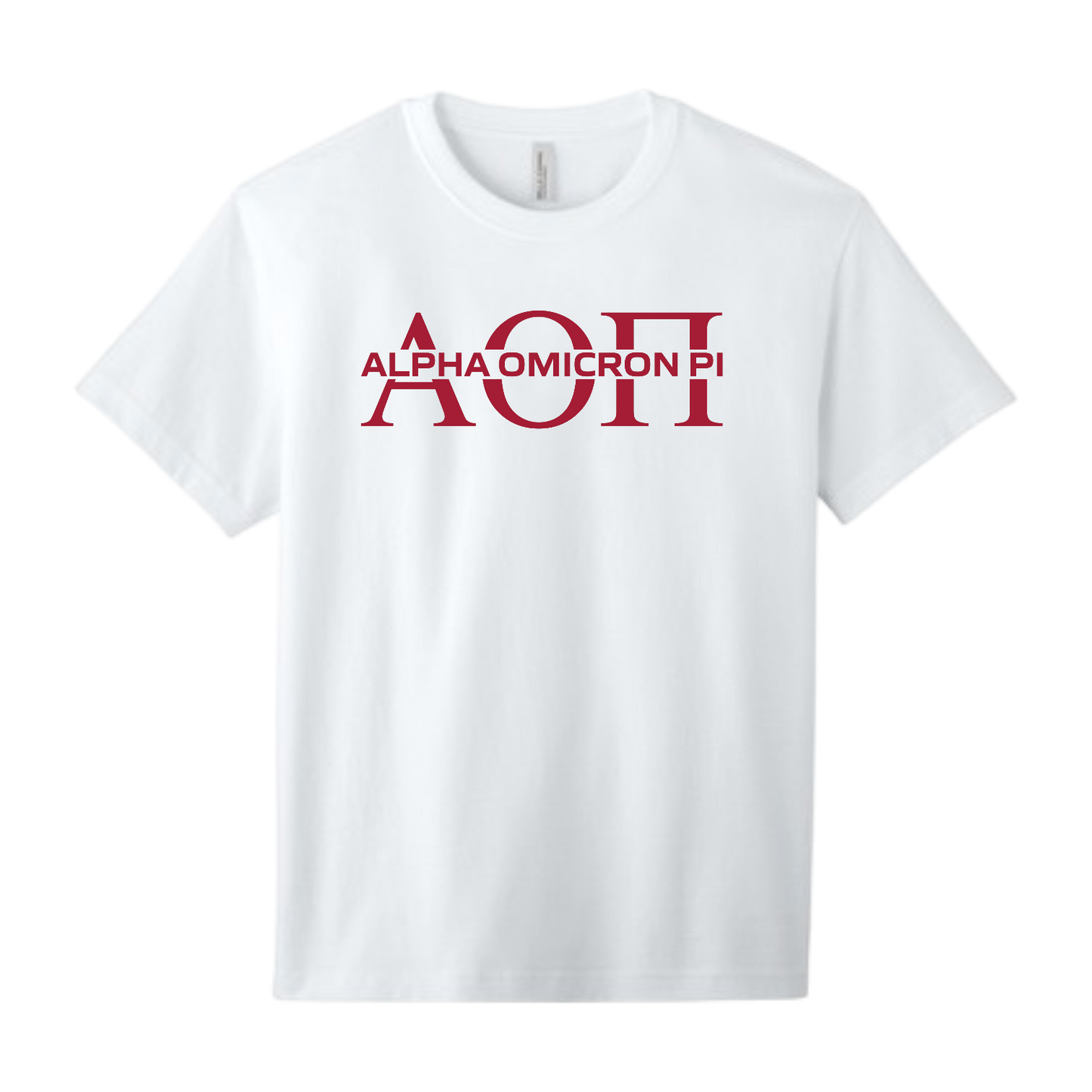 Alpha Omicron Pi, Split Greek Letters Tee - Sorority