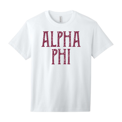 Alpha Phi, Full Name with Texture - Sorority