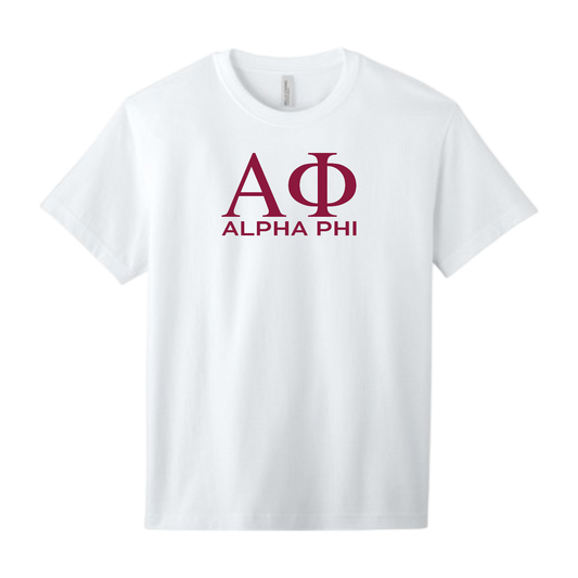 Alpha Phi, Greek Letters Tee - Sorority