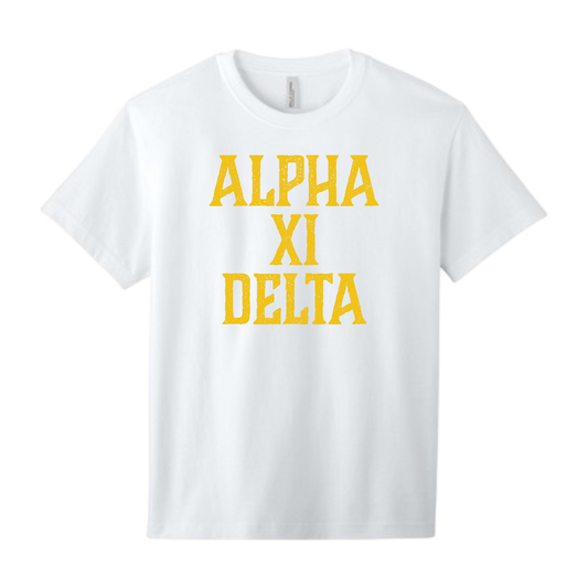 Alpha Xi Delta, Full Name with Texture - Sorority