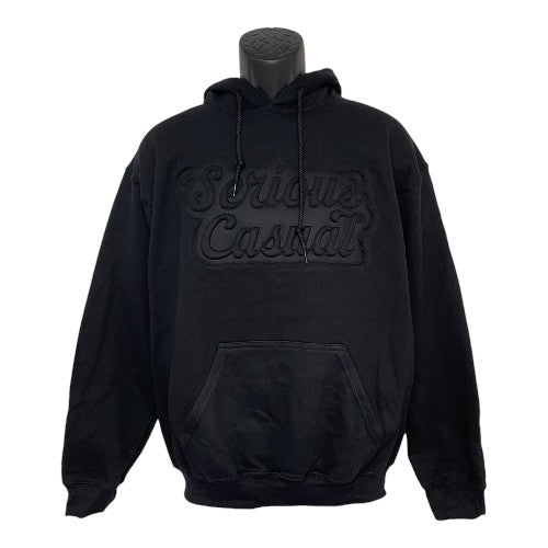 Embossed Script Hoodie - Serious Casual