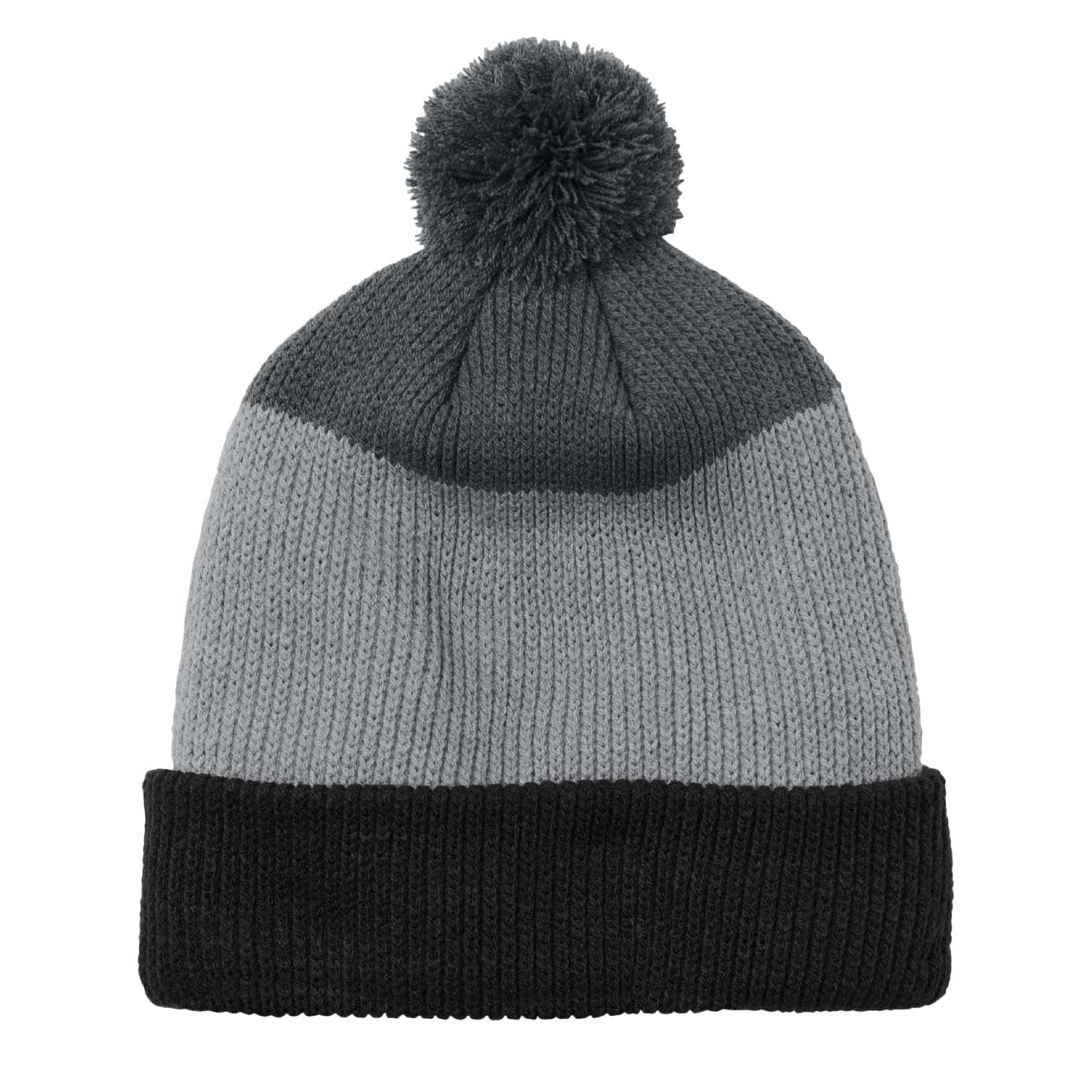 Cozy Striped Pom Beanie