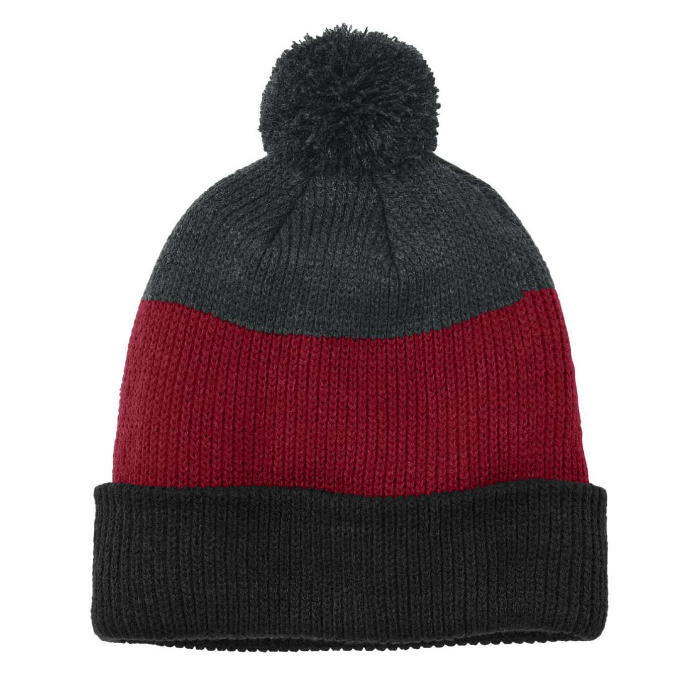 Cozy Striped Pom Beanie