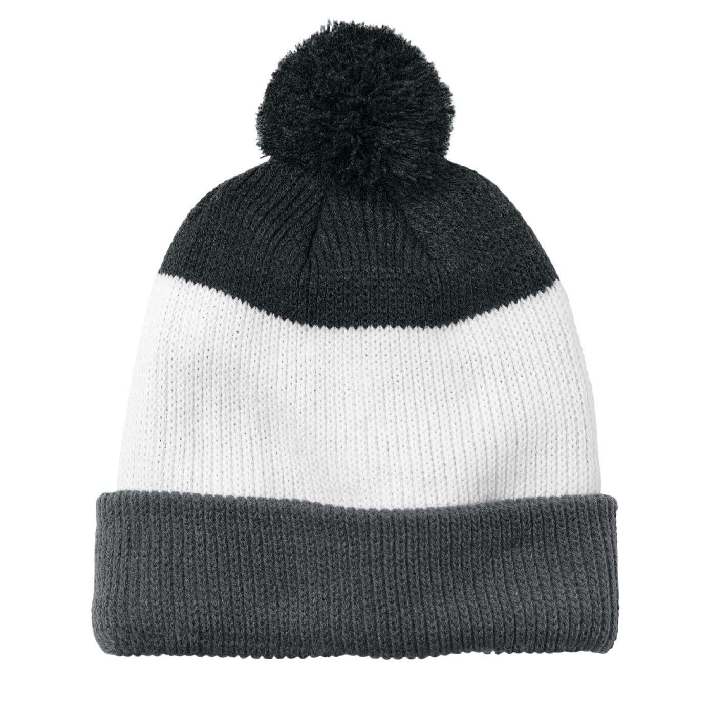 Cozy Striped Pom Beanie