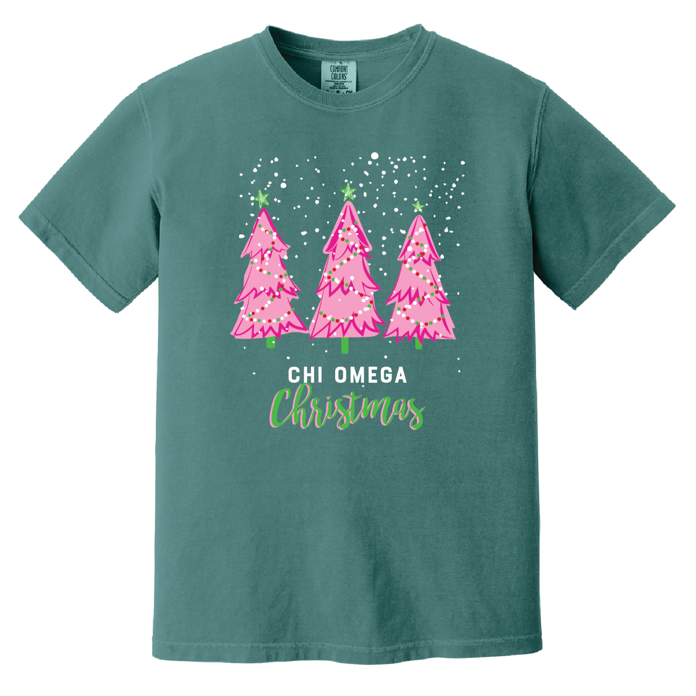 Christmas Tree Short Sleeve Tee, Comfort Colors