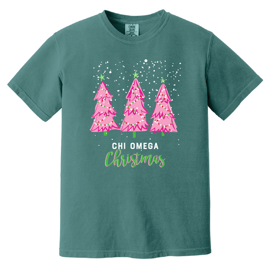 Christmas Tree Short Sleeve Tee, Comfort Colors