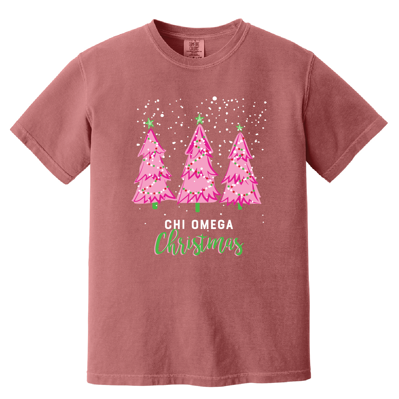 Christmas Tree Short Sleeve Tee, Comfort Colors