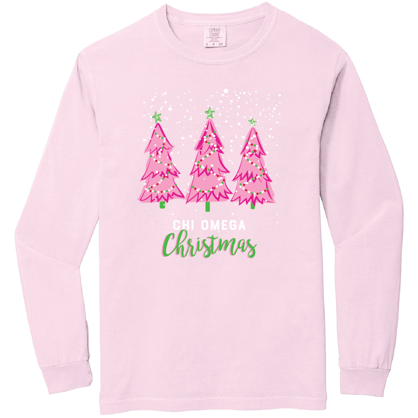 Christmas Tree Long Sleeve Tee, Comfort Colors
