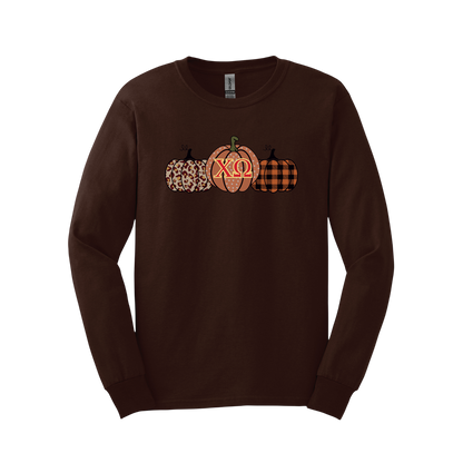 Chi Omega, Pumpkin and Greek Letters - Sorority