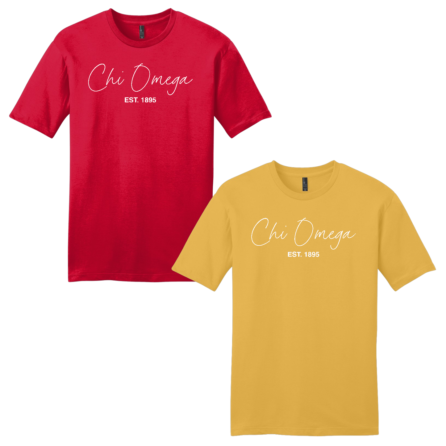 Chi Omega, Script Est. Tee - Sorority