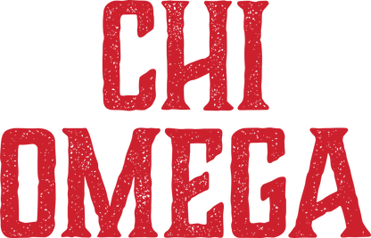 Chi Omega, Full Name with Texture - Sorority