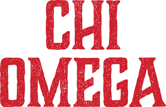 Chi Omega, Full Name with Texture - Sorority