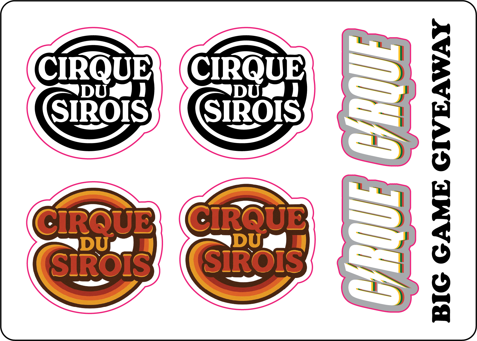 Cirque Big Game Sticker Pack – eSix Sportswear