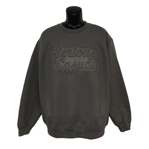 Embossed Script Crewneck - Serious Casual