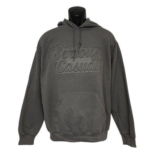 Embossed Script Hoodie - Serious Casual