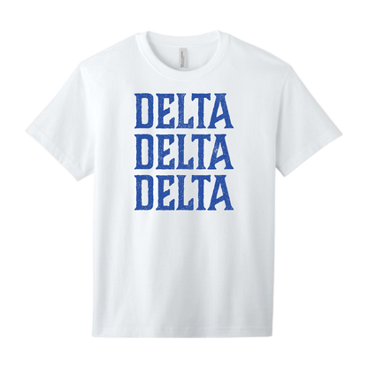 Delta Delta Delta, Full Name with Texture - Sorority
