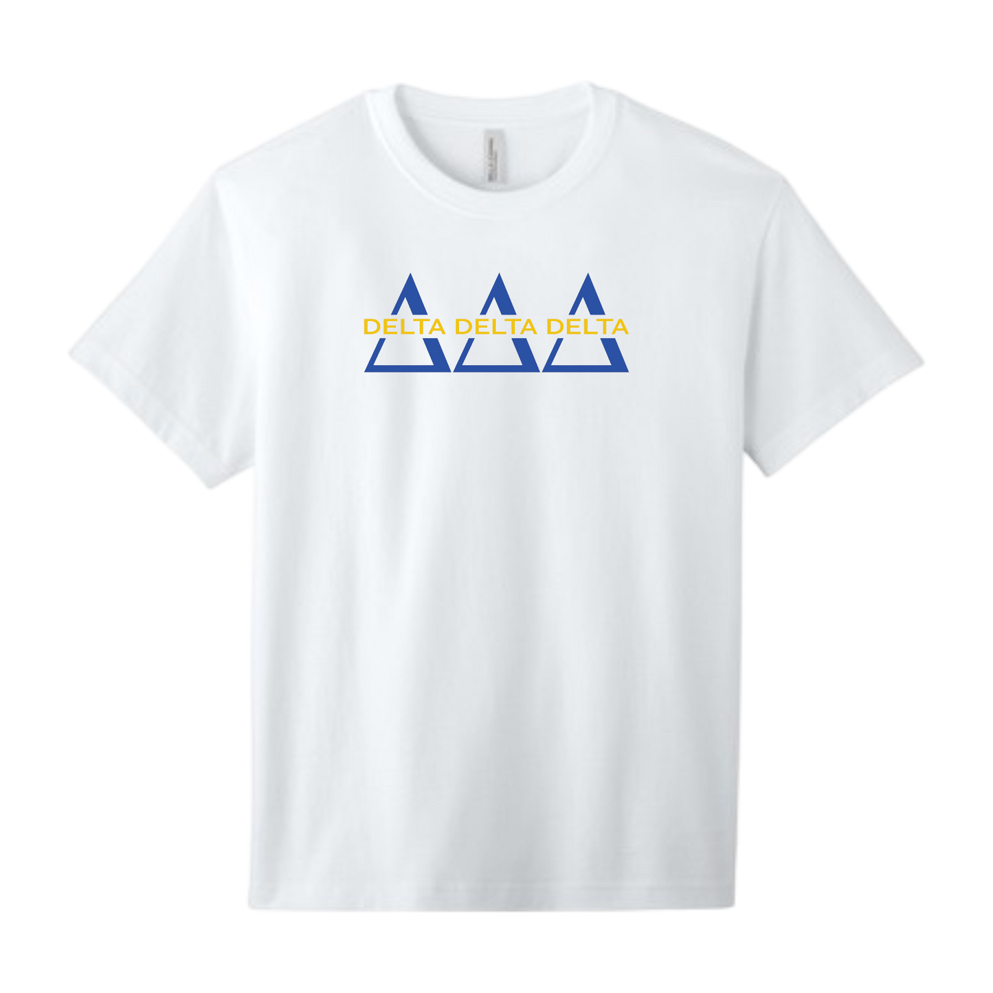 Delta Delta Delta, Split Greek Letters Tee - Sorority