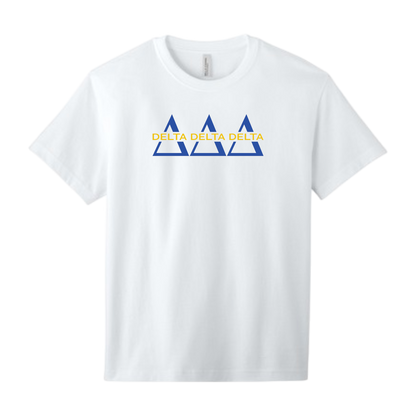 Delta Delta Delta, Split Greek Letters Tee - Sorority