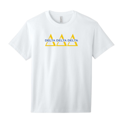 Delta Delta Delta, Split Greek Letters Tee - Sorority