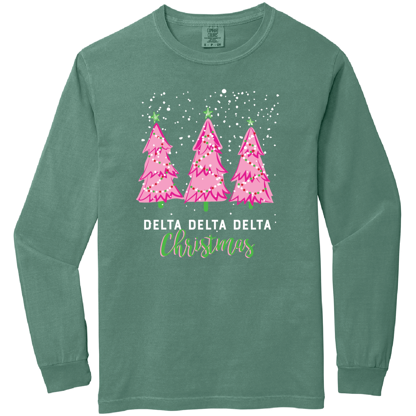 Christmas Tree Long Sleeve Tee, Comfort Colors