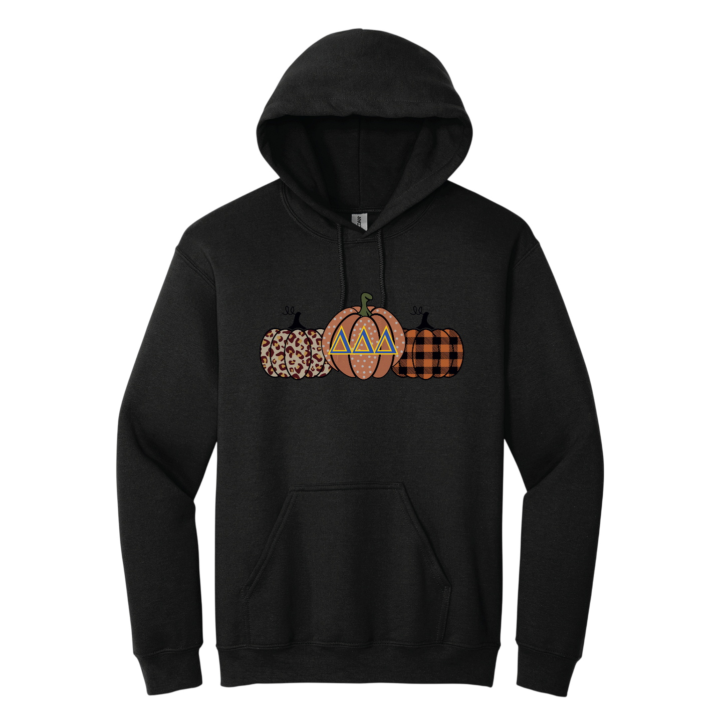 Delta Delta Delta, Pumpkin and Greek Letters - Sorority