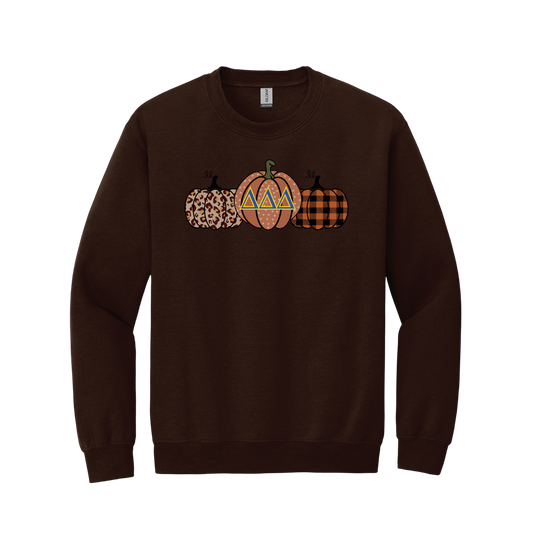 Delta Delta Delta, Pumpkin and Greek Letters - Sorority