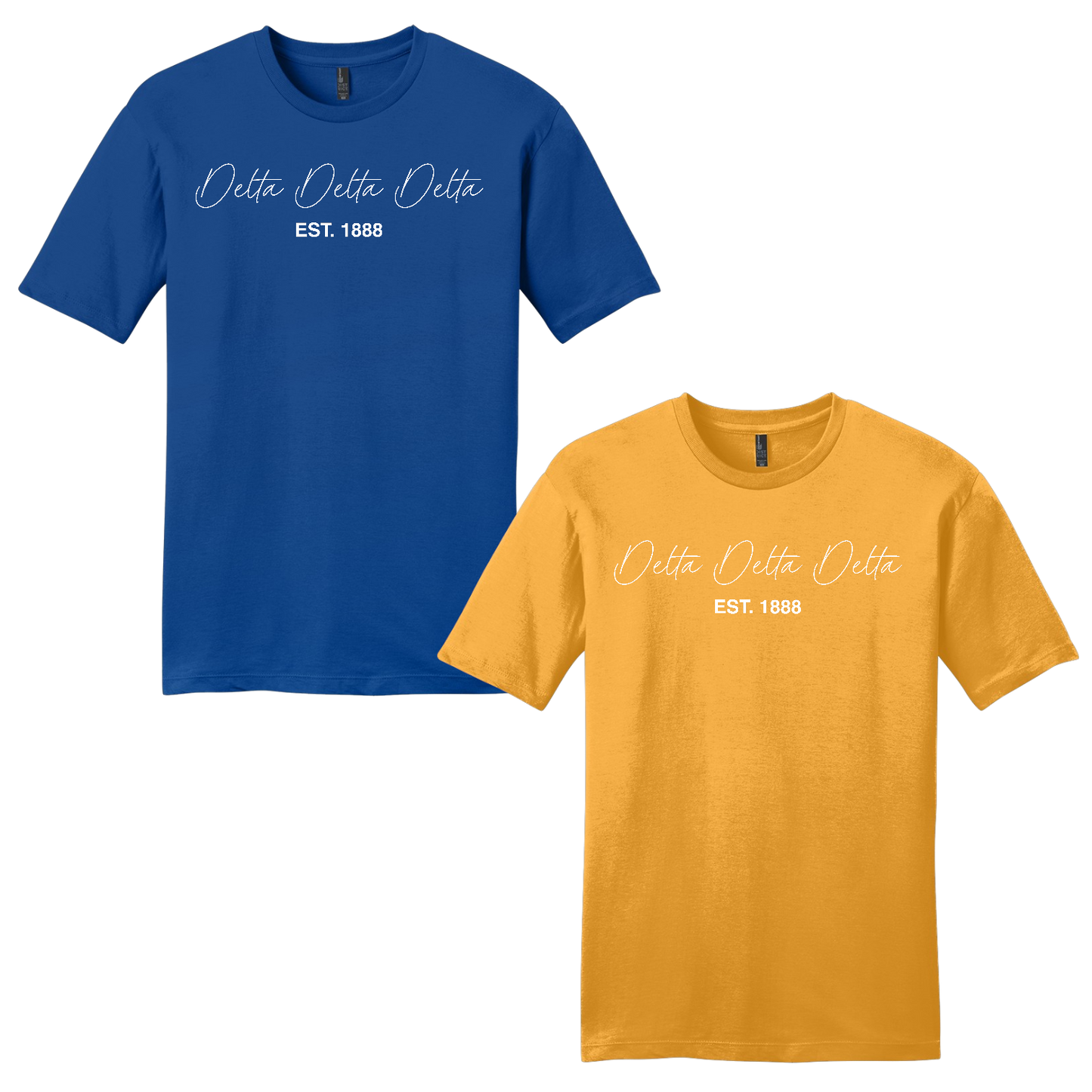 Delta Delta Delta, Script Est. Tee - Sorority