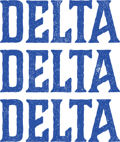 Delta Delta Delta, Full Name with Texture - Sorority