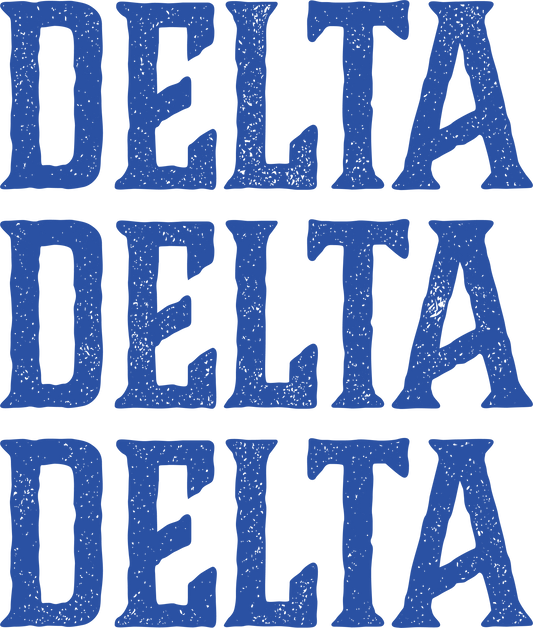 Delta Delta Delta, Full Name with Texture - Sorority