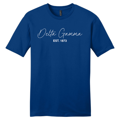 Delta Gamma, Script Est. Tee - Sorority