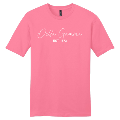 Delta Gamma, Script Est. Tee - Sorority