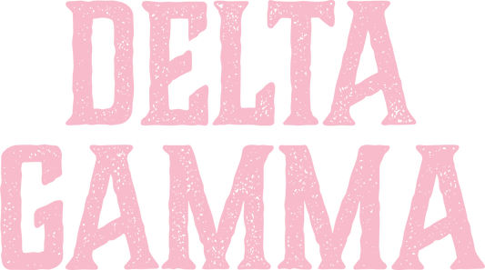 Delta Gamma, Full Name with Texture - Sorority