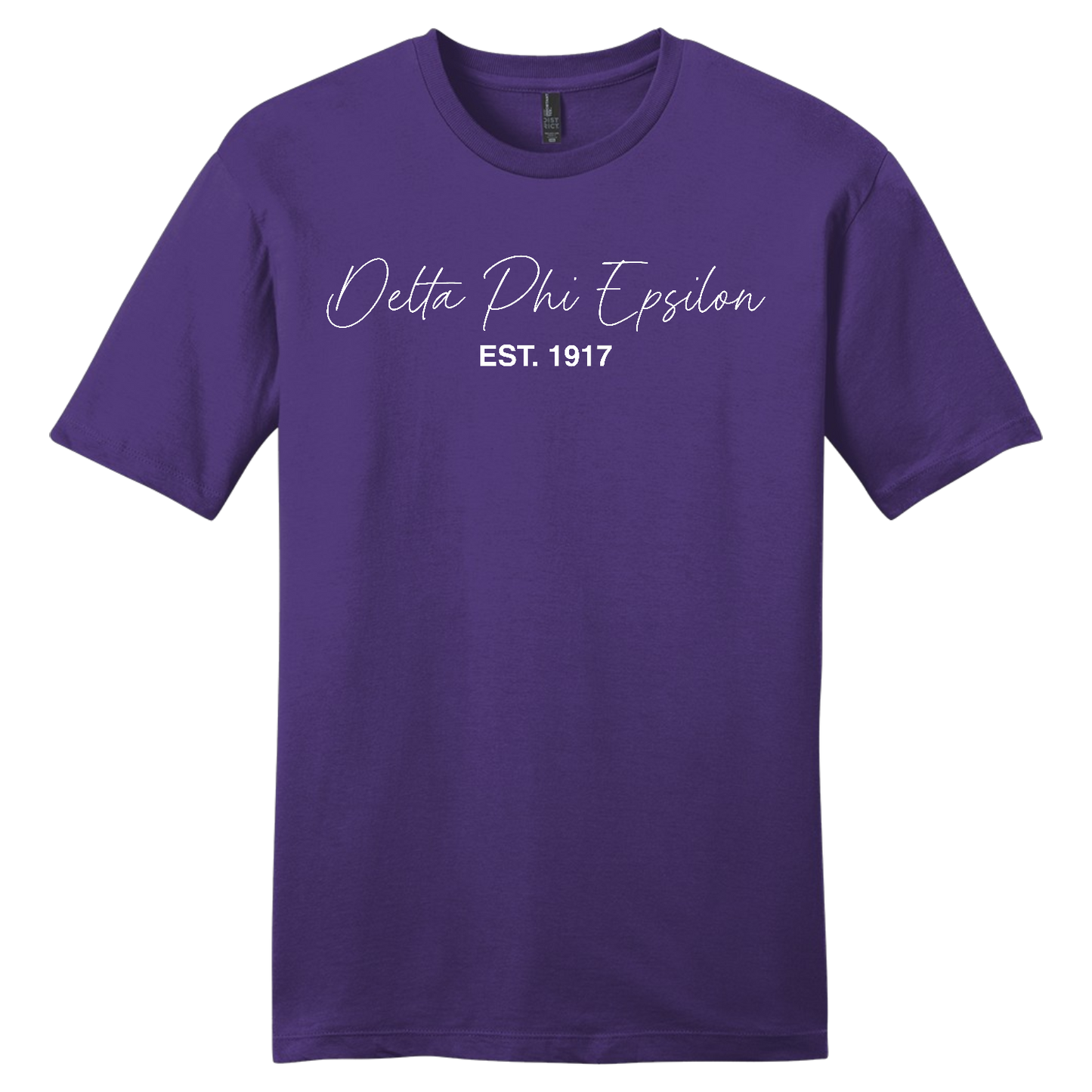 Delta Phi Epsilon, Script Est. Tee - Sorority