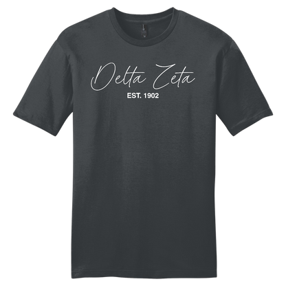 Delta Zeta, Script Est. Tee - Sorority