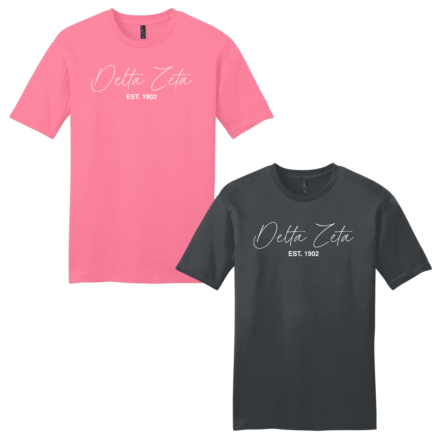 Delta Zeta, Script Est. Tee - Sorority