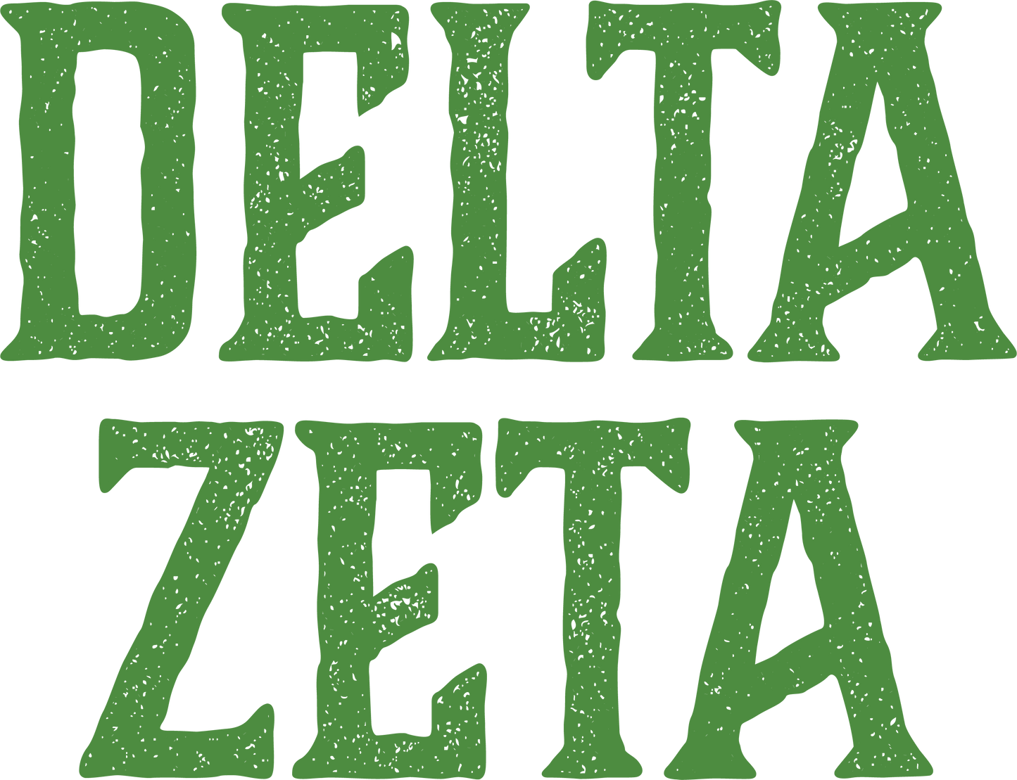 Delta Zeta, Full Name with Texture - Sorority