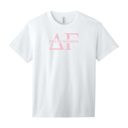 Delta Gamma, Split Greek Letters Tee - Sorority
