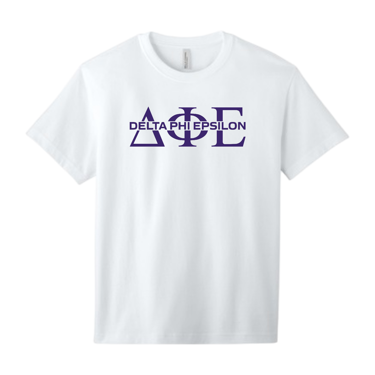 Delta Phi Epsilon, Split Greek Letters Tee - Sorority