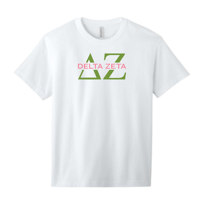 Delta Zeta, Split Greek Letters Tee - Sorority