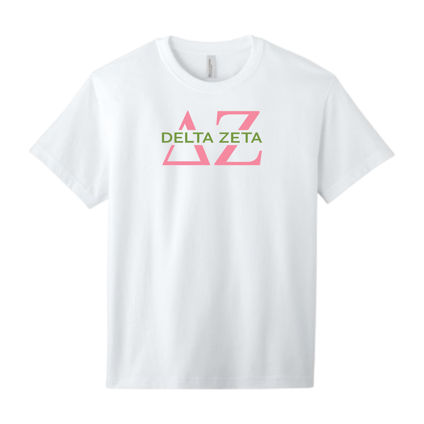 Delta Zeta, Split Greek Letters Tee - Sorority