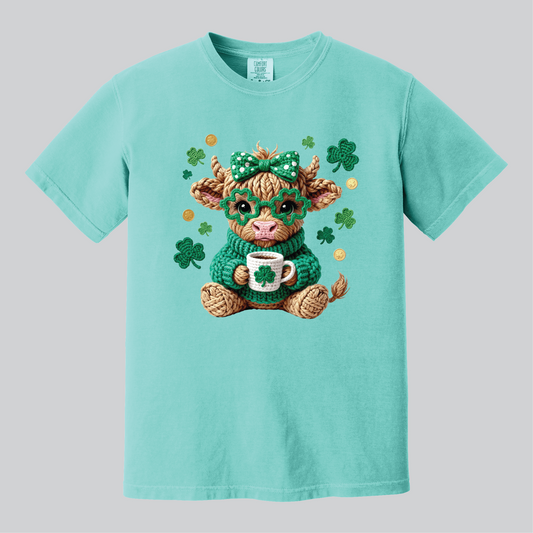 Crocheted Highland Cow, Comfort Colors