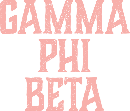 Gamma Phi Beta, Full Name with Texture - Sorority