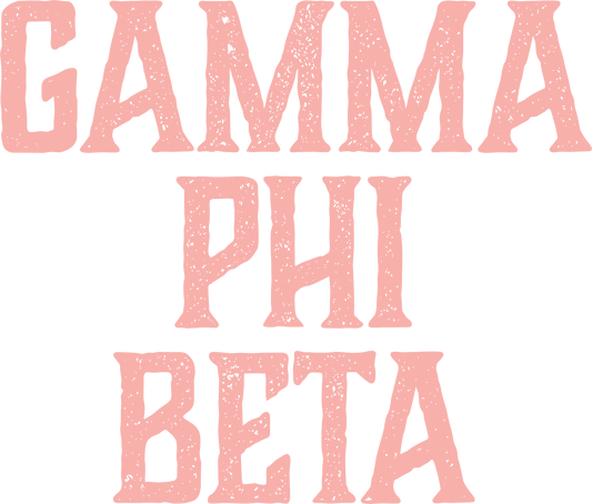 Gamma Phi Beta, Full Name with Texture - Sorority