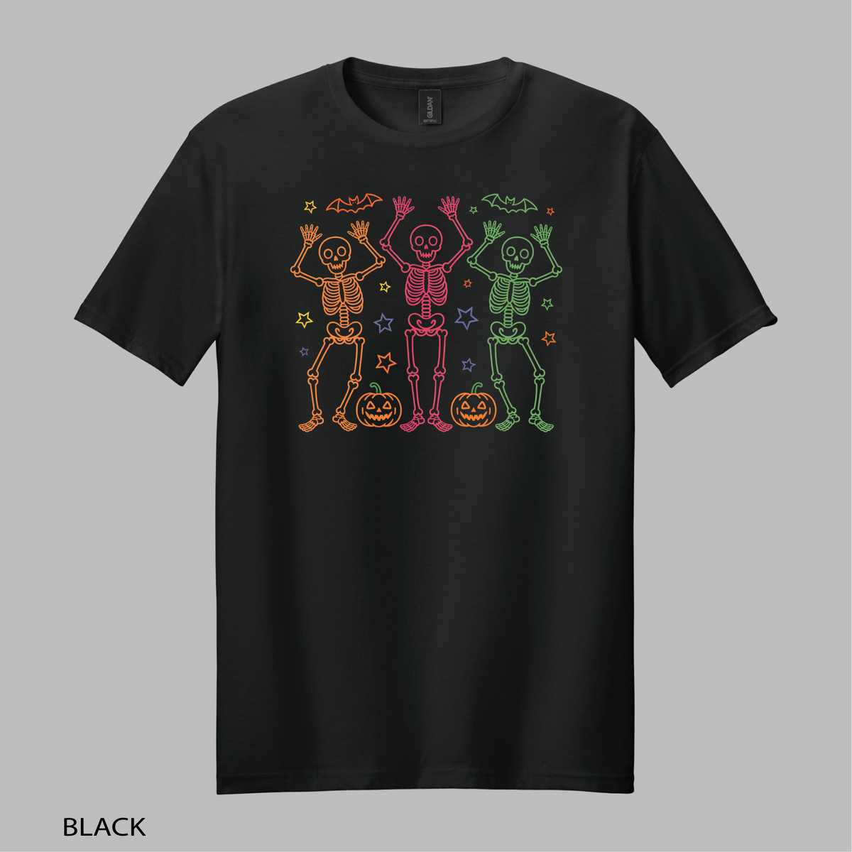 Neon Dancing Skeletons Tee