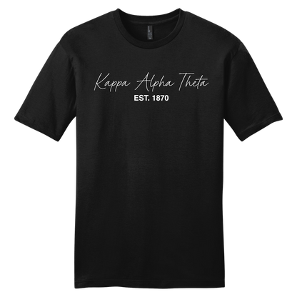 Kappa Alpha Theta, Script Est. Tee - Sorority