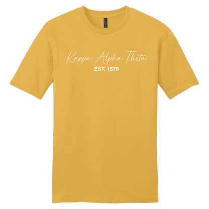 Kappa Alpha Theta, Script Est. Tee - Sorority