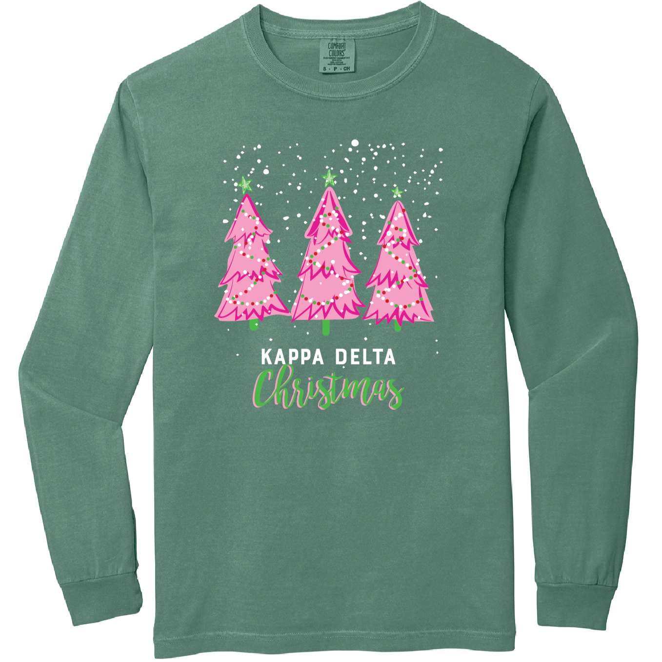 Christmas Tree Long Sleeve Tee, Comfort Colors