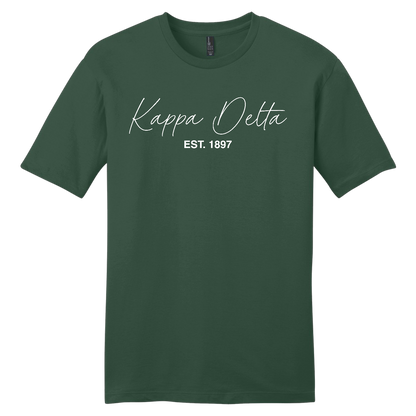 Kappa Delta, Script Est. Tee - Sorority