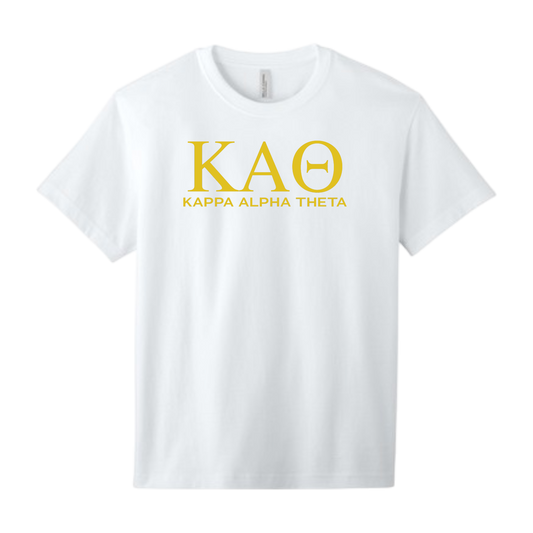 Kappa Alpha Theta, Greek Letters Tee - Sorority